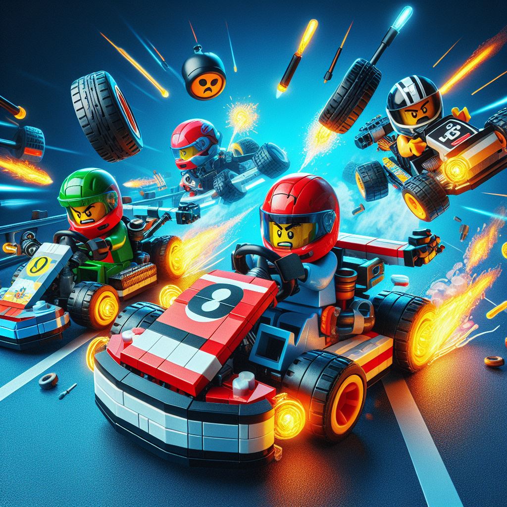 LEGO Mario Kart: Curse personalizate și acțiune frenetică!